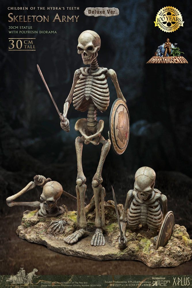Jason et les Argonautes statuette Gigantic Soft Vinyl Ray Harryhausens Skeleton Army (Children of the Hydra's Teeth) Deluxe Ver. 32 cm
