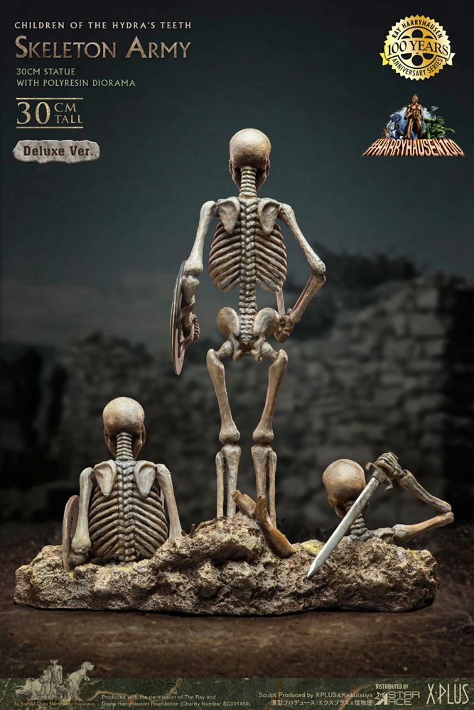 Jason et les Argonautes statuette Gigantic Soft Vinyl Ray Harryhausens Skeleton Army (Children of the Hydra's Teeth) Deluxe Ver. 32 cm