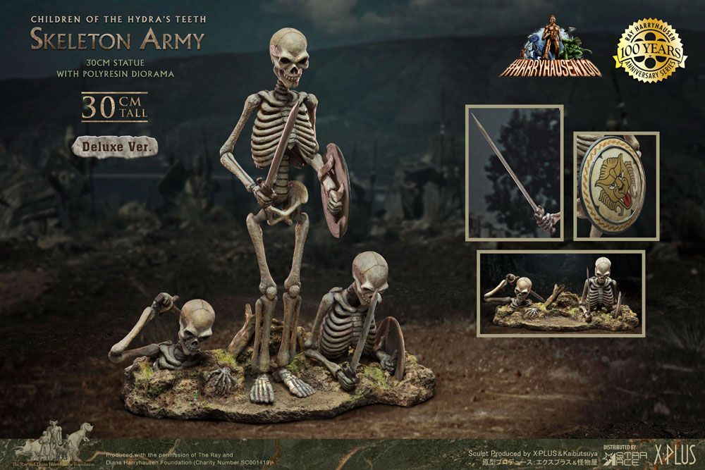 Jason et les Argonautes statuette Gigantic Soft Vinyl Ray Harryhausens Skeleton Army (Children of the Hydra's Teeth) Deluxe Ver. 32 cm