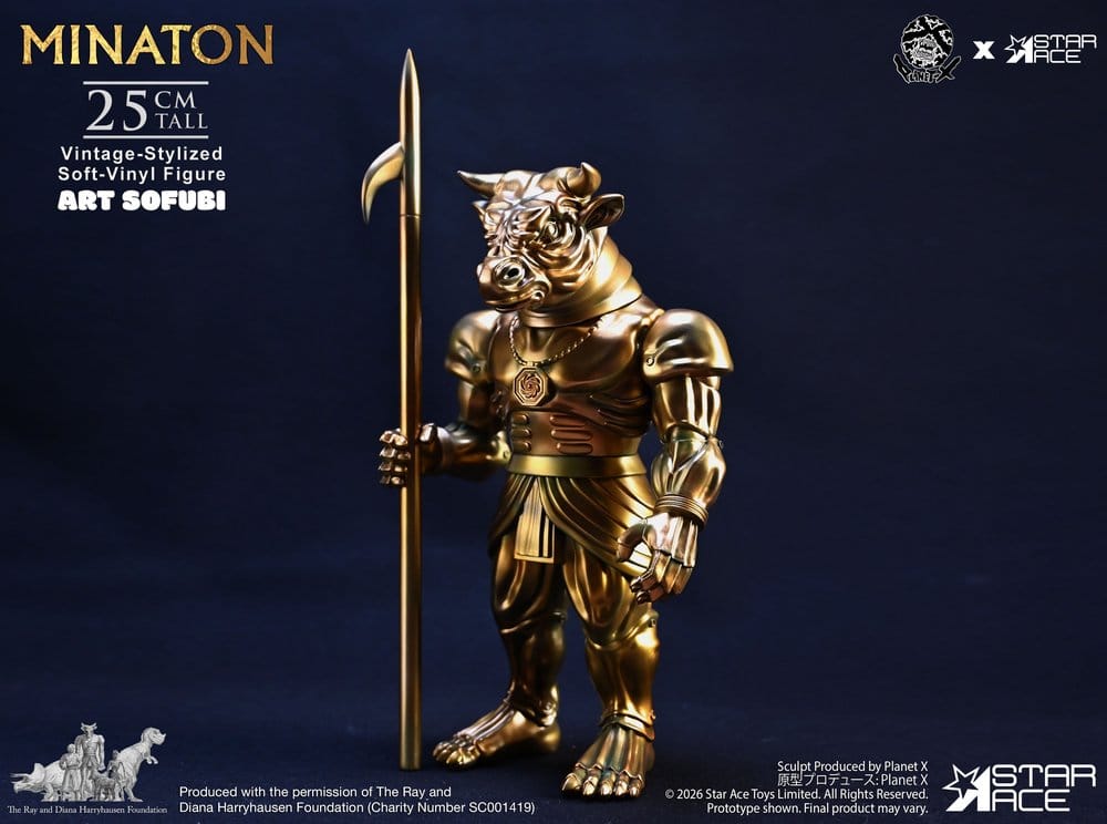 Ray Harryhausen statuette Soft Vinyl Minaton Vintage-Style 25 cm