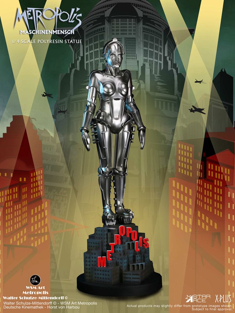 Metropolis statuette 1/4 Maschinenmensch Silver 40 cm