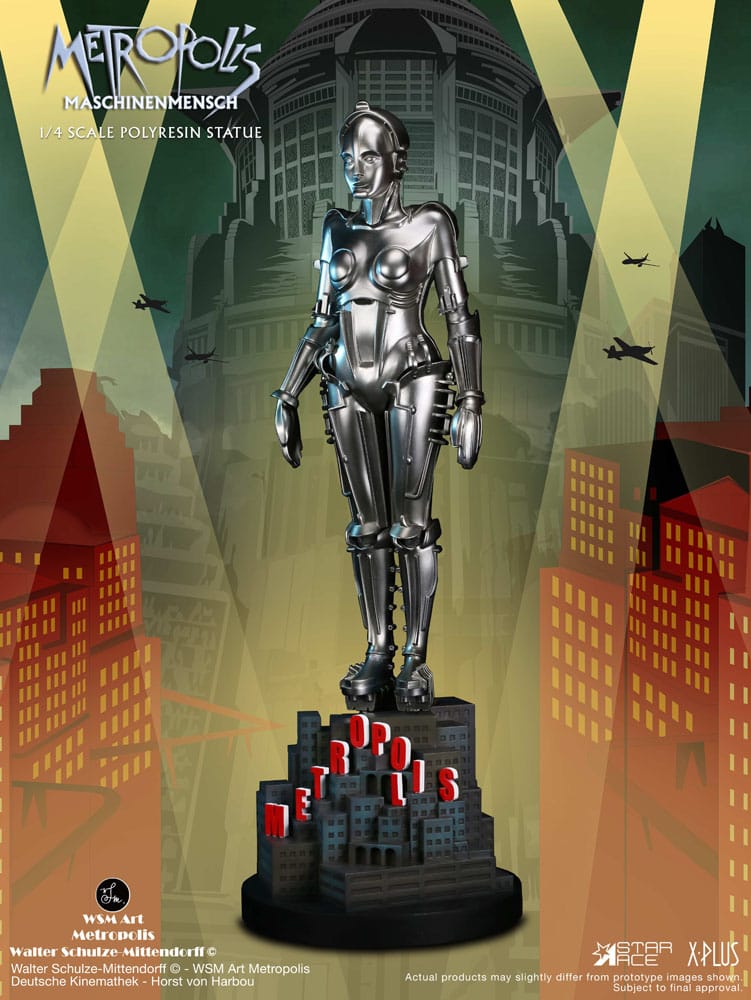 Metropolis statuette 1/4 Maschinenmensch Silver 40 cm