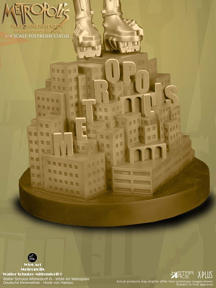 Metropolis statuette 1/4 Maschinenmensch Metallic Gold 40 cm