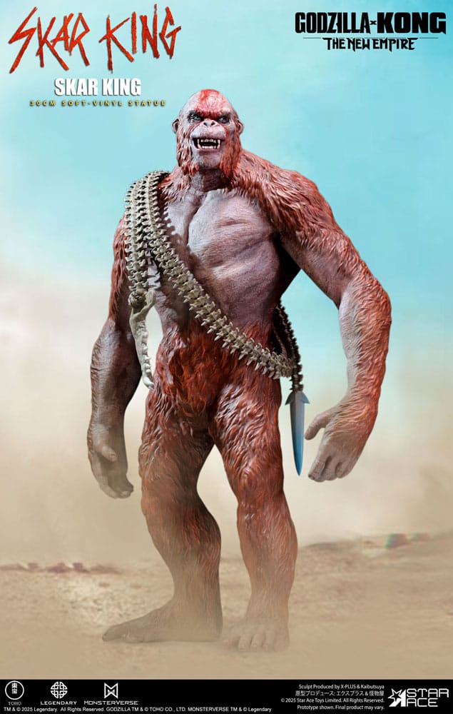 Godzilla vs. Kong: The New Empire statuette Soft Vinyl Skar King Unleash the Titan 30 cm