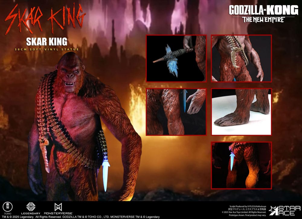 Godzilla vs. Kong: The New Empire statuette Soft Vinyl Skar King Unleash the Titan 30 cm