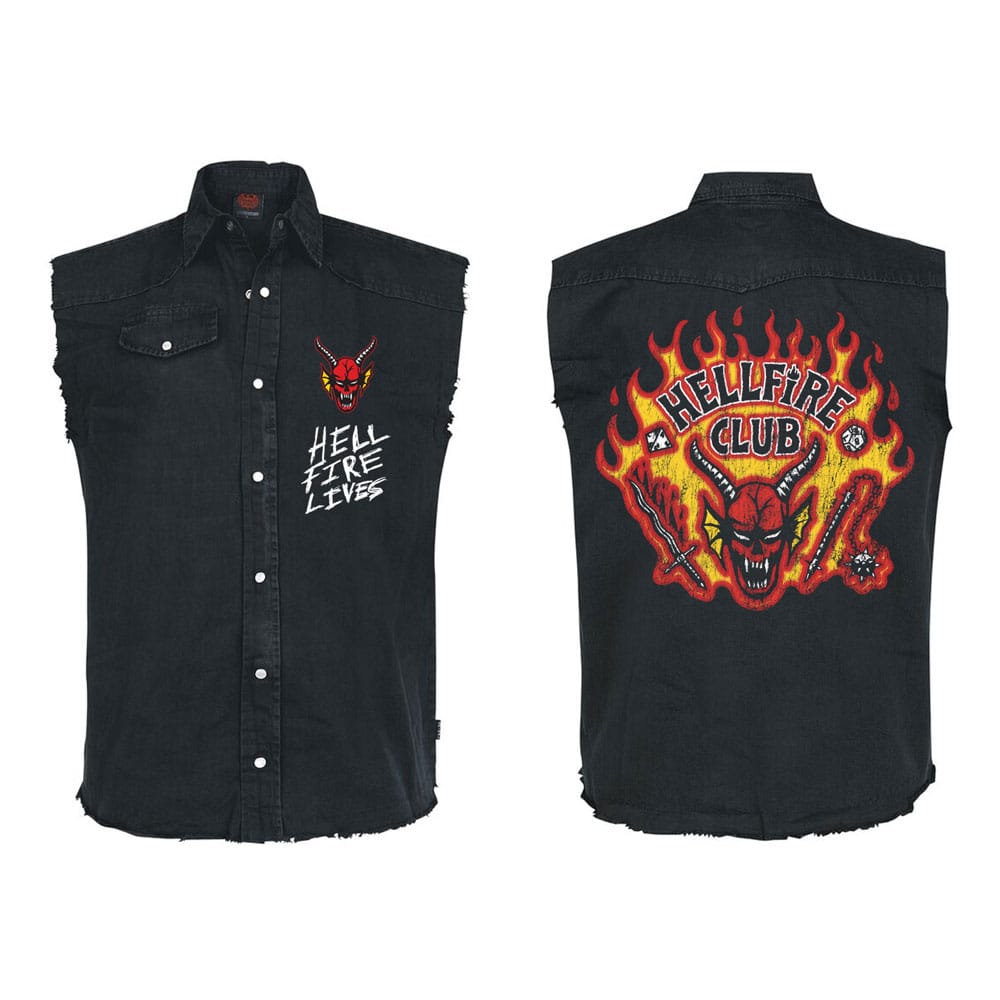Stranger Things Work Shirt Hellfire Distressed (S)