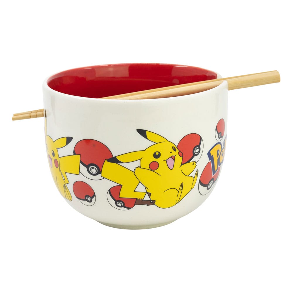 Pokémon - Bol à ramen avec baguettes Pikachu