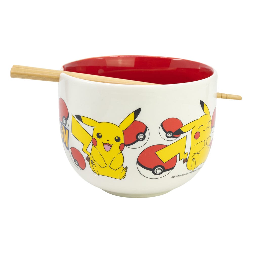 Pokémon - Bol à ramen avec baguettes Pikachu