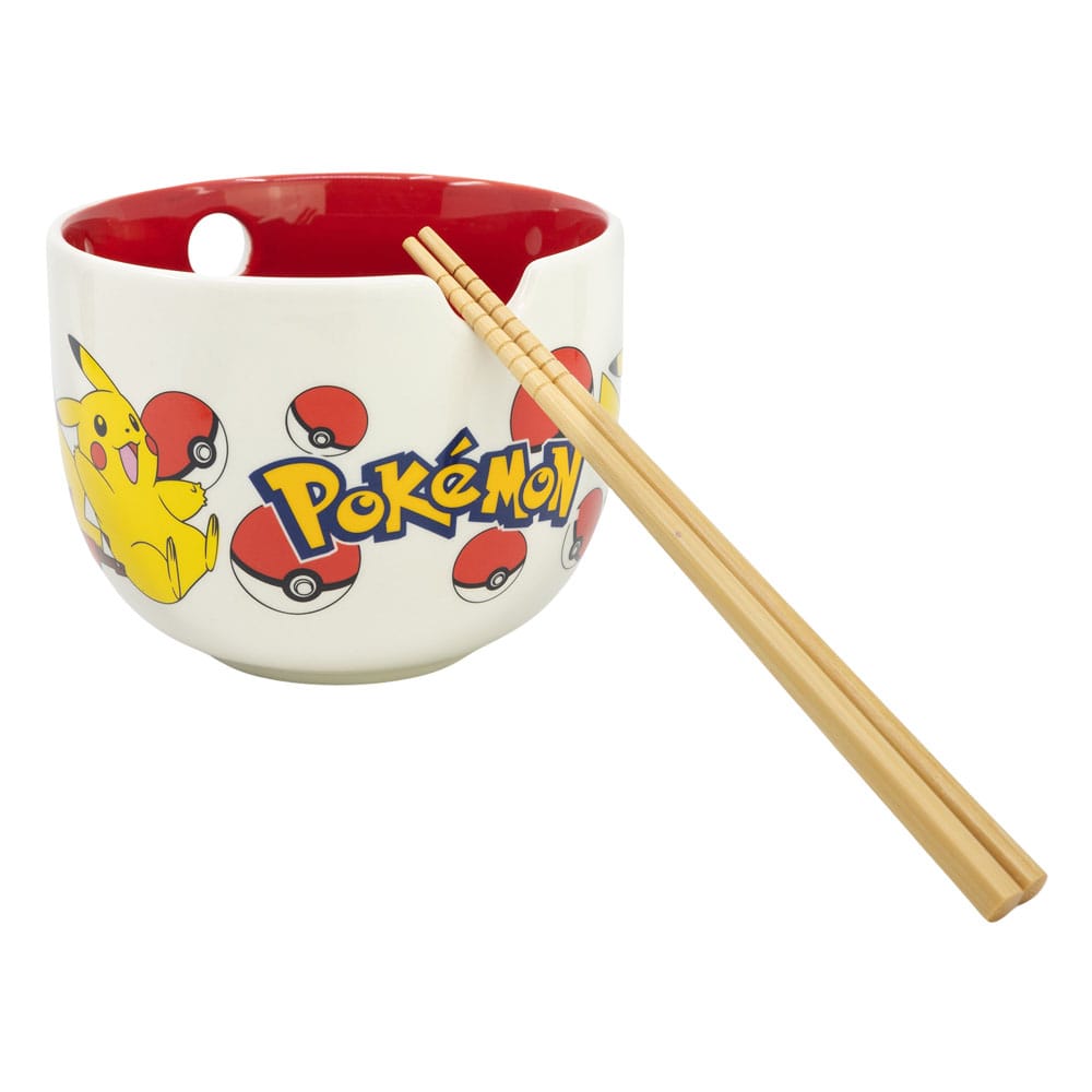 Pokémon - Bol à ramen avec baguettes Pikachu