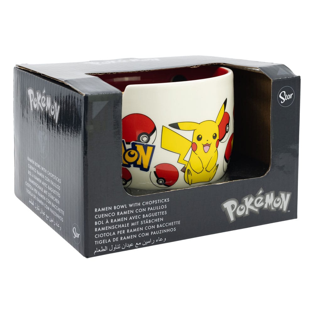 Pokémon - Bol à ramen avec baguettes Pikachu