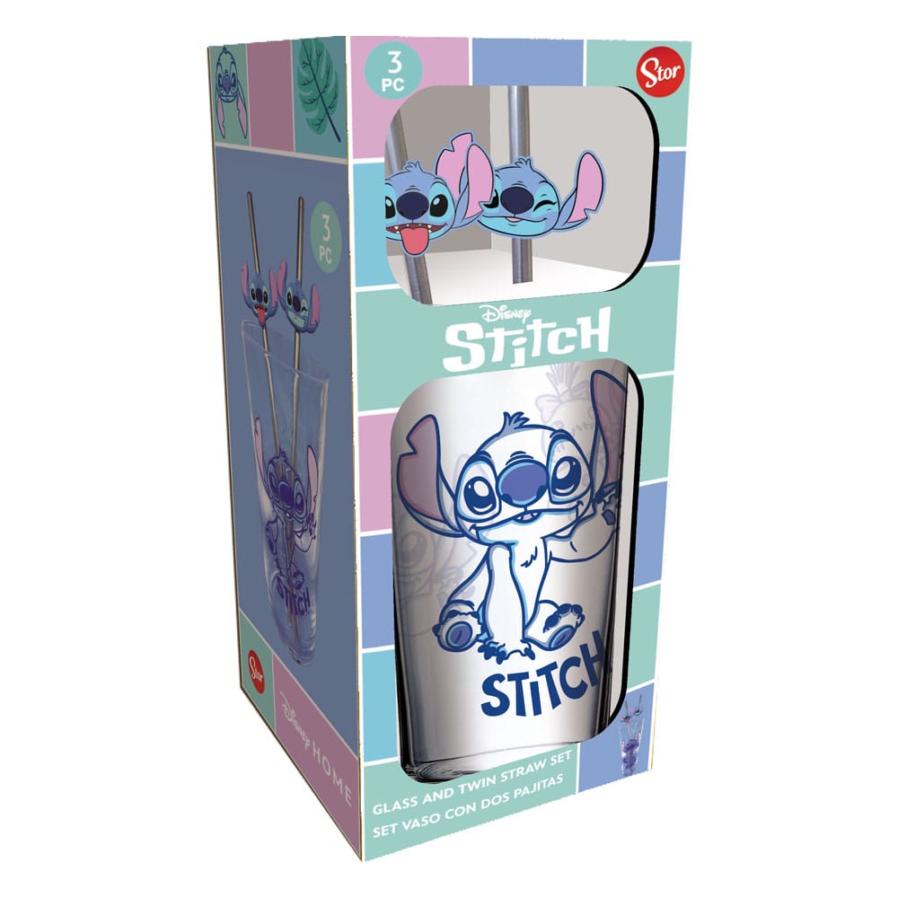Lilo & Stitch verre tumbler avec pailles métal Stitch 485 ml