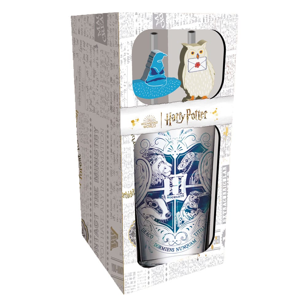 Harry Potter verre tumbler avec pailles métal Poudlard 485 ml