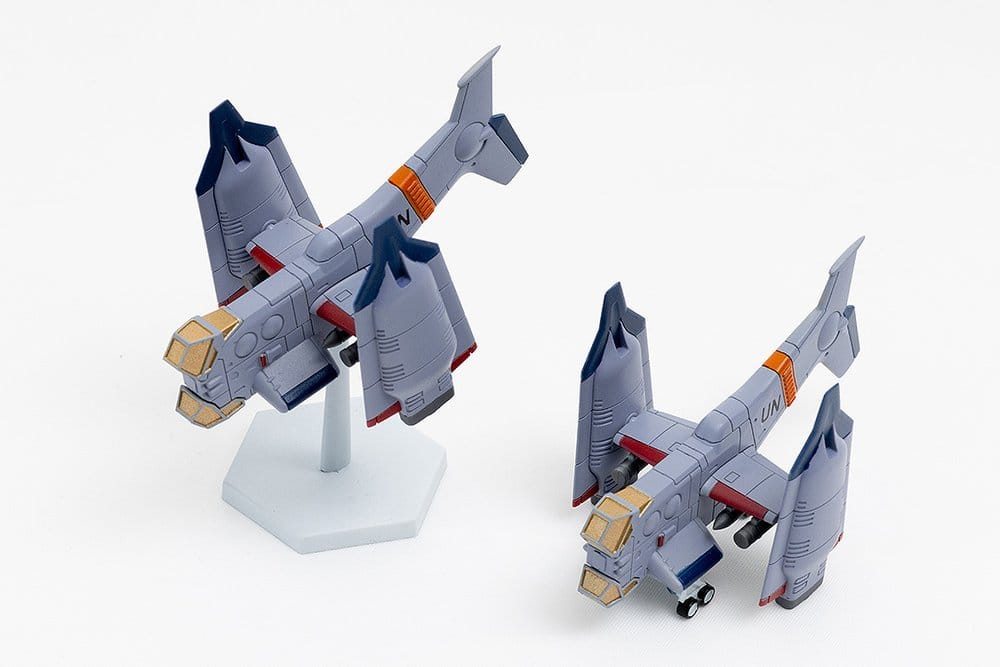 Rebuild of Evangelion plastic model kit SYUTO Tiny Scale UNAF Close Air Support VTOL Aircraft YAGR-3B 5 cm