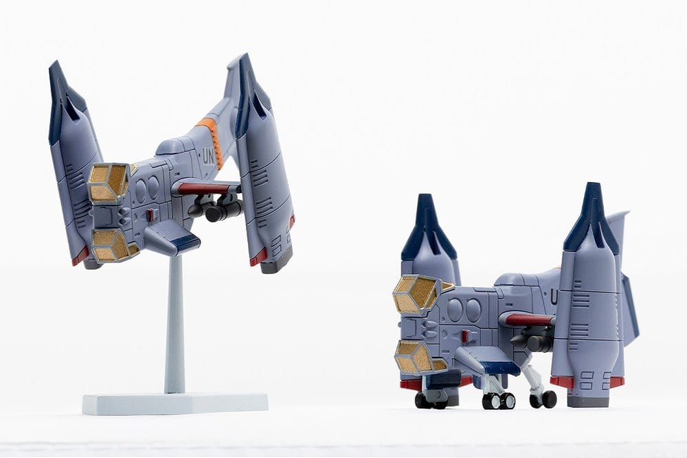 Rebuild of Evangelion plastic model kit SYUTO Tiny Scale UNAF Close Air Support VTOL Aircraft YAGR-3B 5 cm