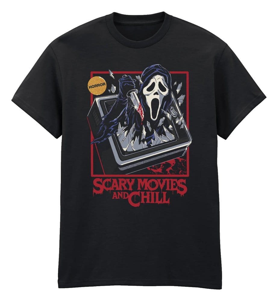 Steven Rhodes T-Shirt Scary Movies And Chill Black (S)