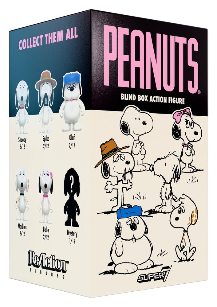 Peanuts ReAction figurines Snoopy's Siblings Wave 10 Blind Box 10 cm présentoir (12)