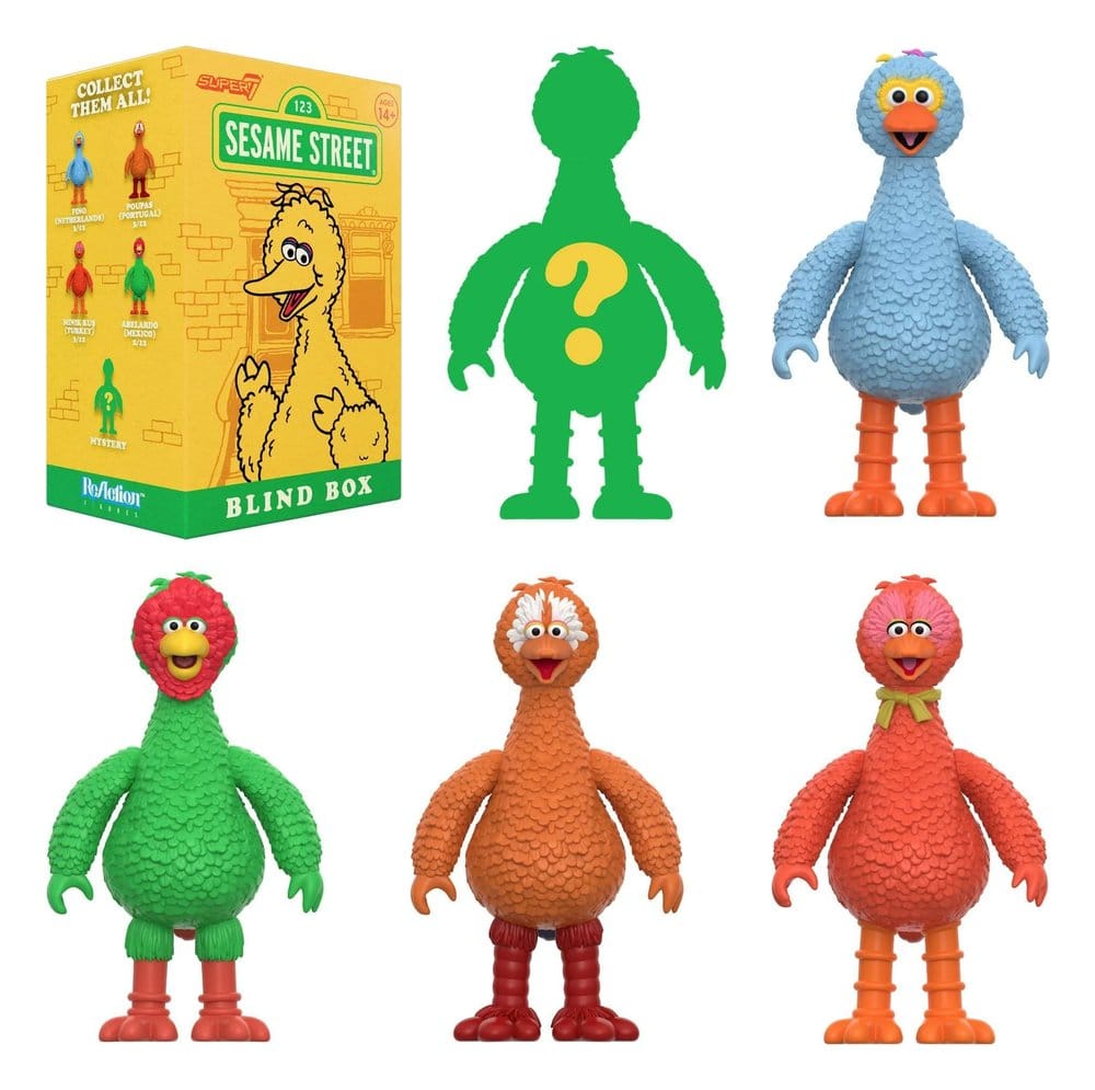 1, Rue Sésame (Big Birds from Around the World) figurine Blind Box Wave 5 Display (12)