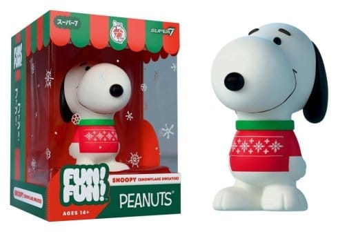 Vintage Peanuts Fun! Fun! figurine mini Wave 03 Holiday Snoopy (Snowflake Sweater)