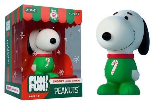 Vintage Peanuts Fun! Fun! figurine mini Wave 03 Holiday Snoopy (Candy Cane PJs)