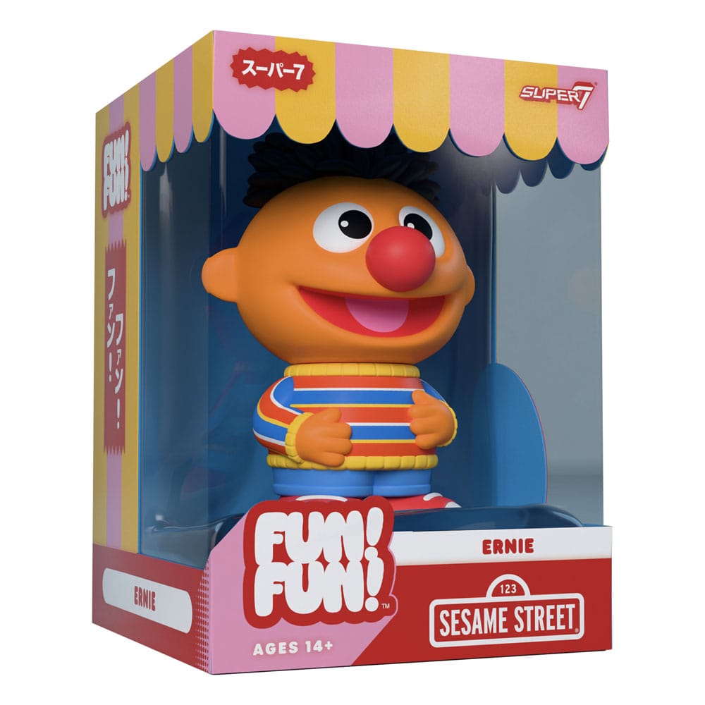 1, Rue Sésame figurine Soft Vinyl FUN! FUN! Wave 02 Ernie 13 cm