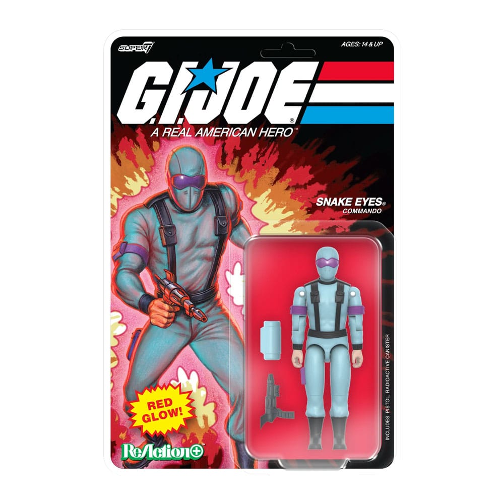 GI Joe Wave 6 figurine ReAction+ Snake Eyes (Red Glow, Crystal Poison) 10 cm