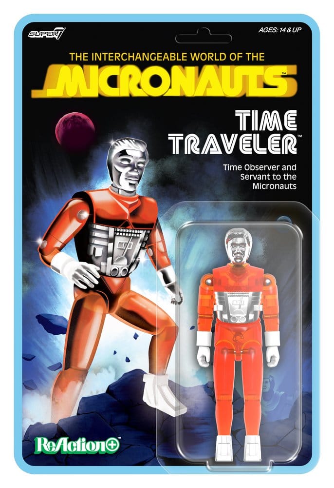 Micronauts ReAction+ figurine Wave 04 Time Traveler (Translucent Orange)