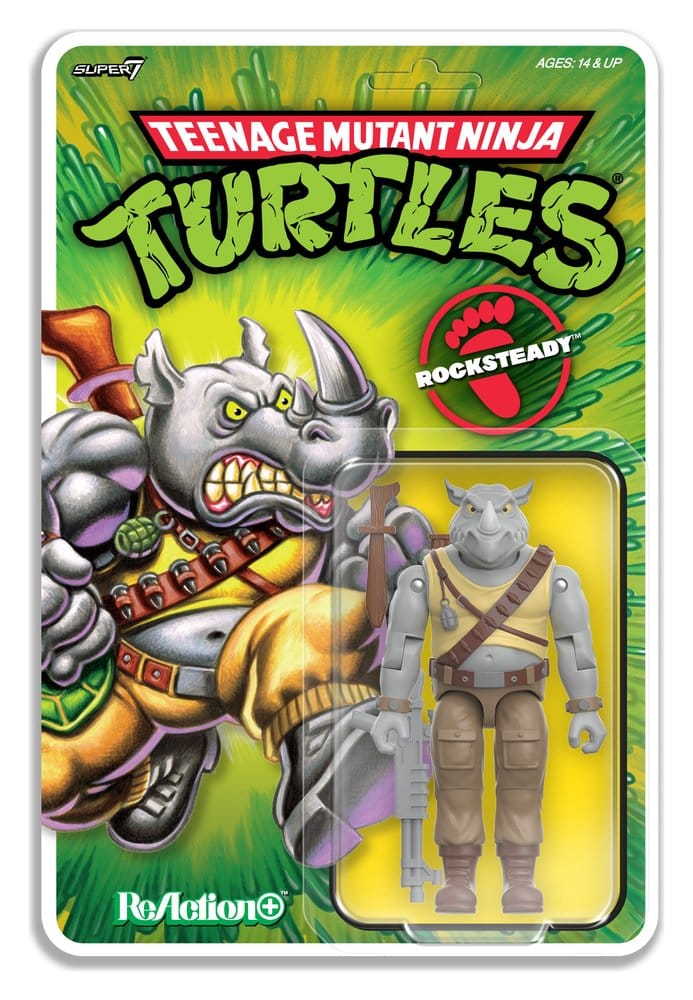 Teenage Mutant Ninja Turtles ReAction+ figurine Wave 02 Rocksteady