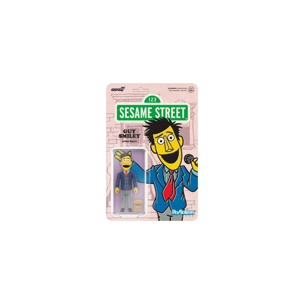 1, Rue Sésame figurine ReAction Wave 02 Guy Smiley (With Bread) 10 cm