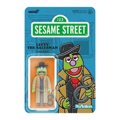 1, Rue Sésame figurine ReAction Wave 02 Lefty the Salesman 10 cm