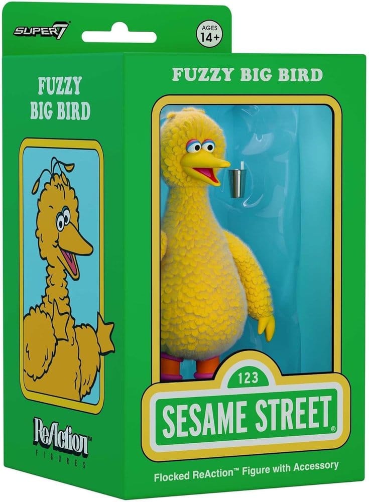 1, rue Sésame ReAction figurine Big Bird (Flocked)