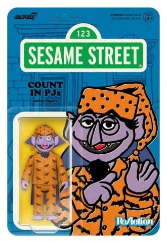 1, Rue Sésame figurine ReAction Wave 06 Count Von Count (PJs) 10 cm