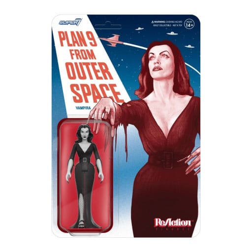 Vampira figurine ReAction Wave 01 Vampira Plan 9 Grayscale 10 cm