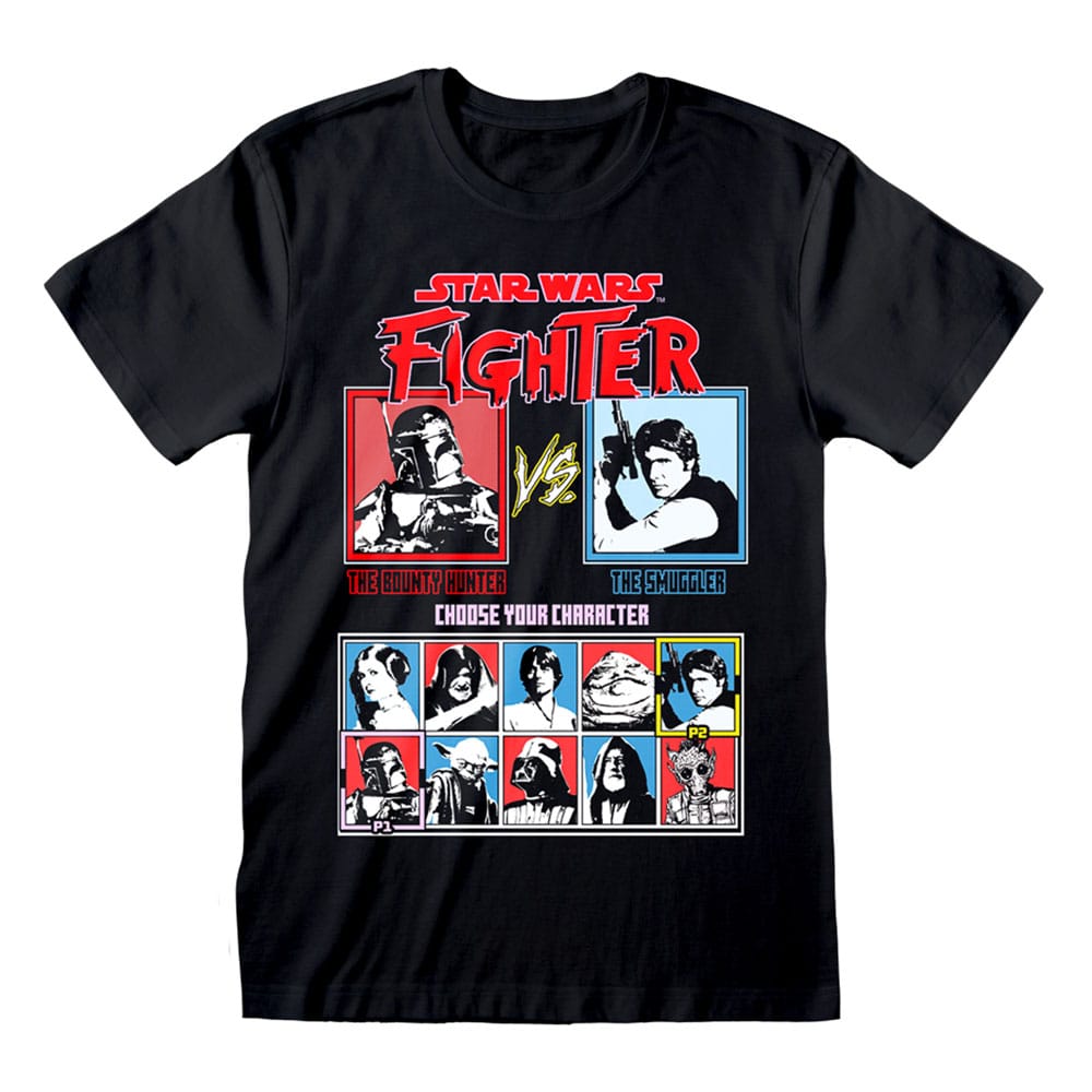 Star Wars T-Shirt Vs Screen Black (L)