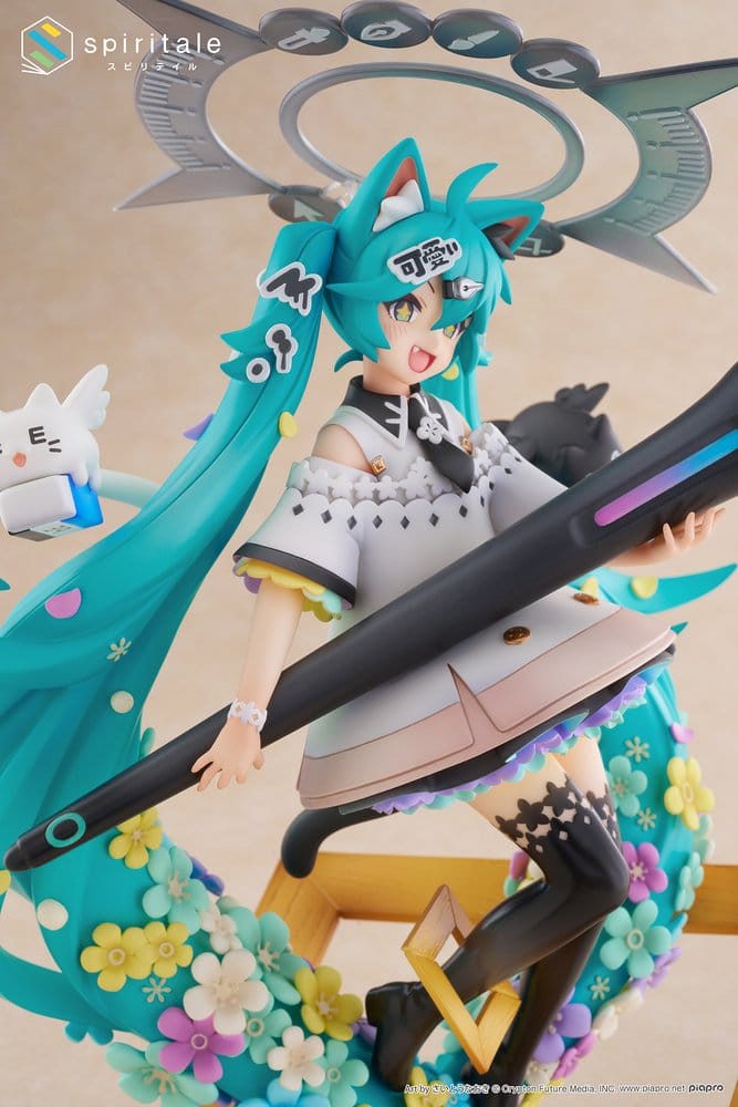 Hatsune Miku x Naoki Saito statuette PVC 1/7 My Figure Making! The Painter Ver. 34 cm