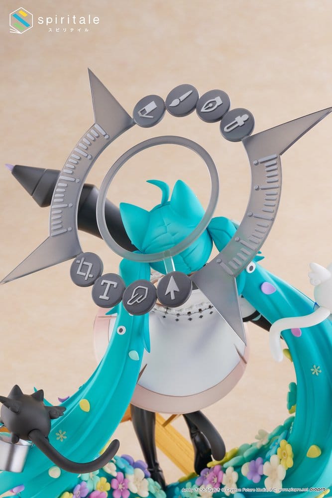 Hatsune Miku x Naoki Saito statuette PVC 1/7 My Figure Making! The Painter Ver. 34 cm