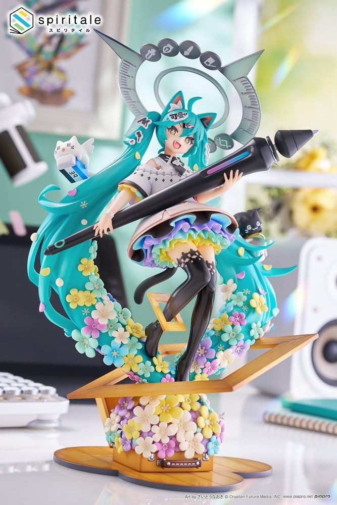 Hatsune Miku x Naoki Saito statuette PVC 1/7 My Figure Making! The Painter Ver. 34 cm