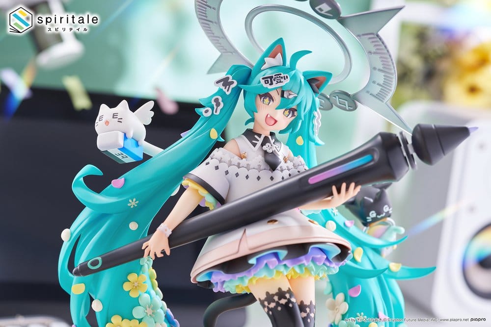 Hatsune Miku x Naoki Saito statuette PVC 1/7 My Figure Making! The Painter Ver. 34 cm