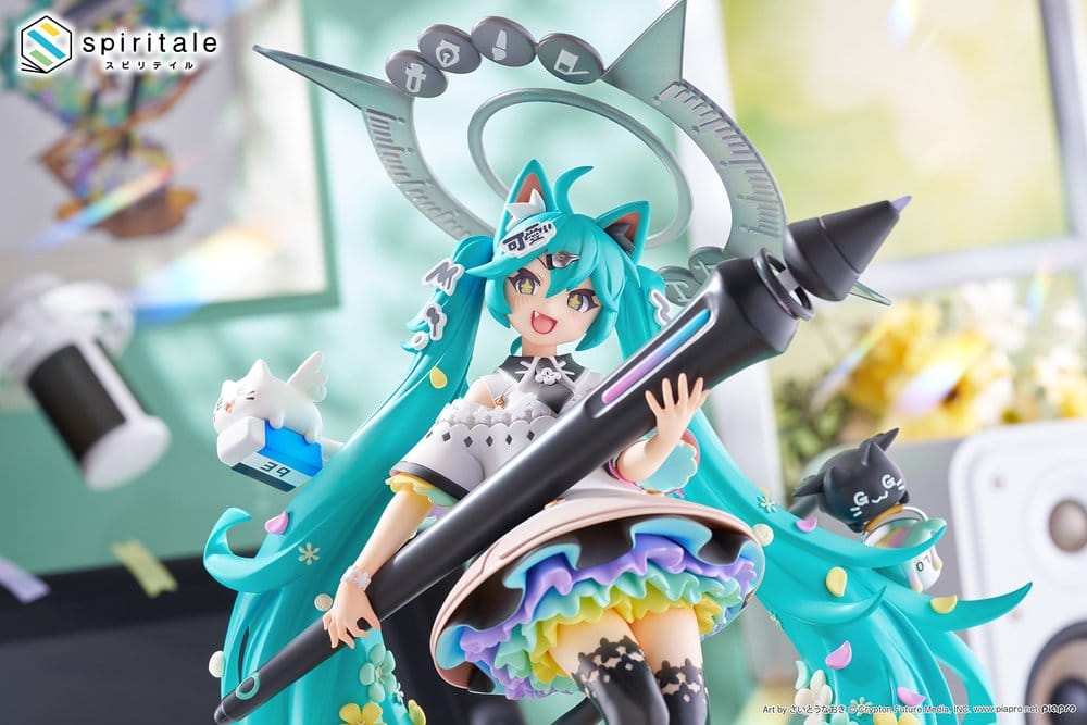 Hatsune Miku x Naoki Saito statuette PVC 1/7 My Figure Making! The Painter Ver. 34 cm