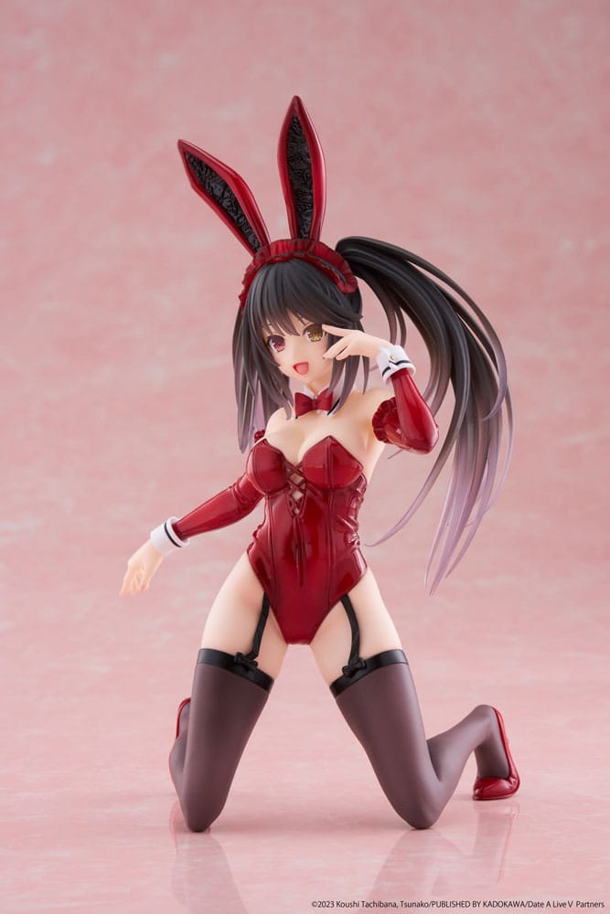 Date A Live V statuette PVC Desktop Cute Figure Kurumi Tokisaki Bunny Ver. 13 cm