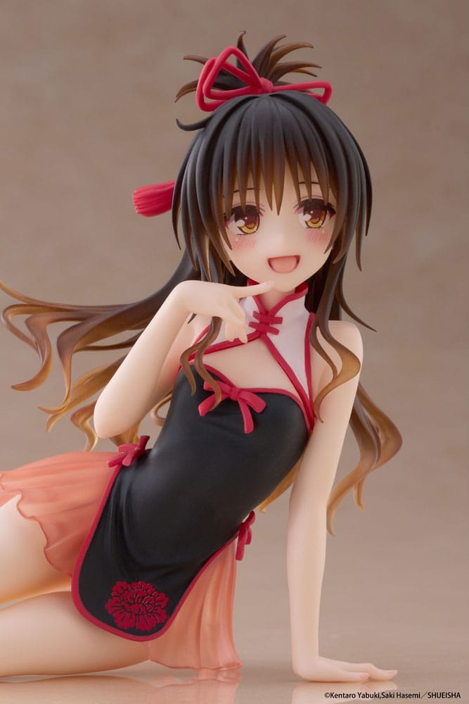 To Love-Ru Darkness statuette PVC Desktop Cute Figure Mikan Yuki Chinese Dress Ver. 13 cm