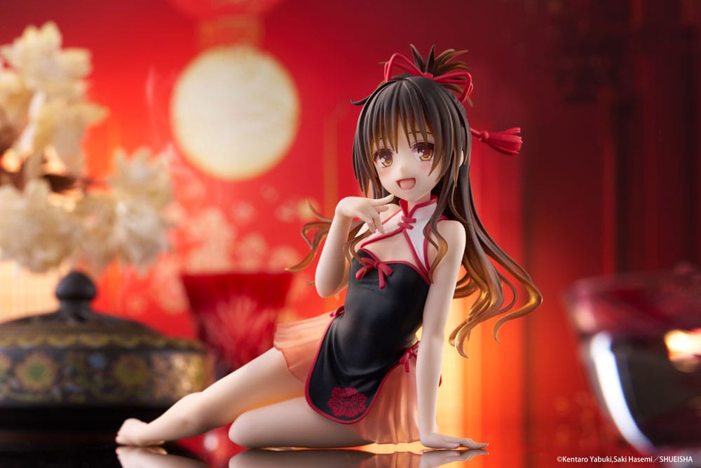 To Love-Ru Darkness statuette PVC Desktop Cute Figure Mikan Yuki Chinese Dress Ver. 13 cm