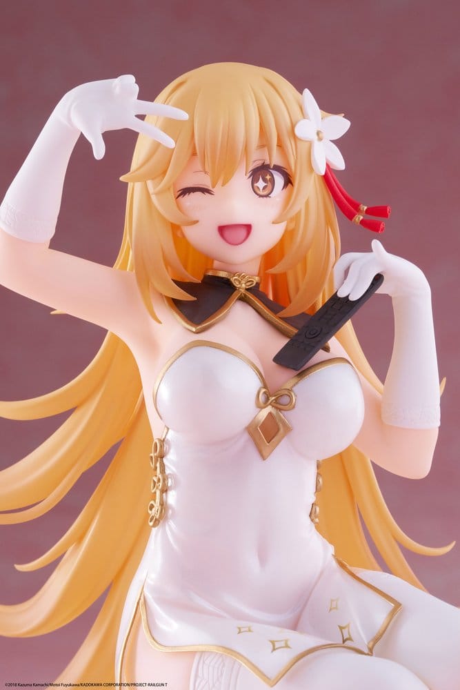 A Certain Scientific Railgun statuette PVC Desktop Cute Figure Misaki Shokuho Chinese Dress Ver. 13 cm
