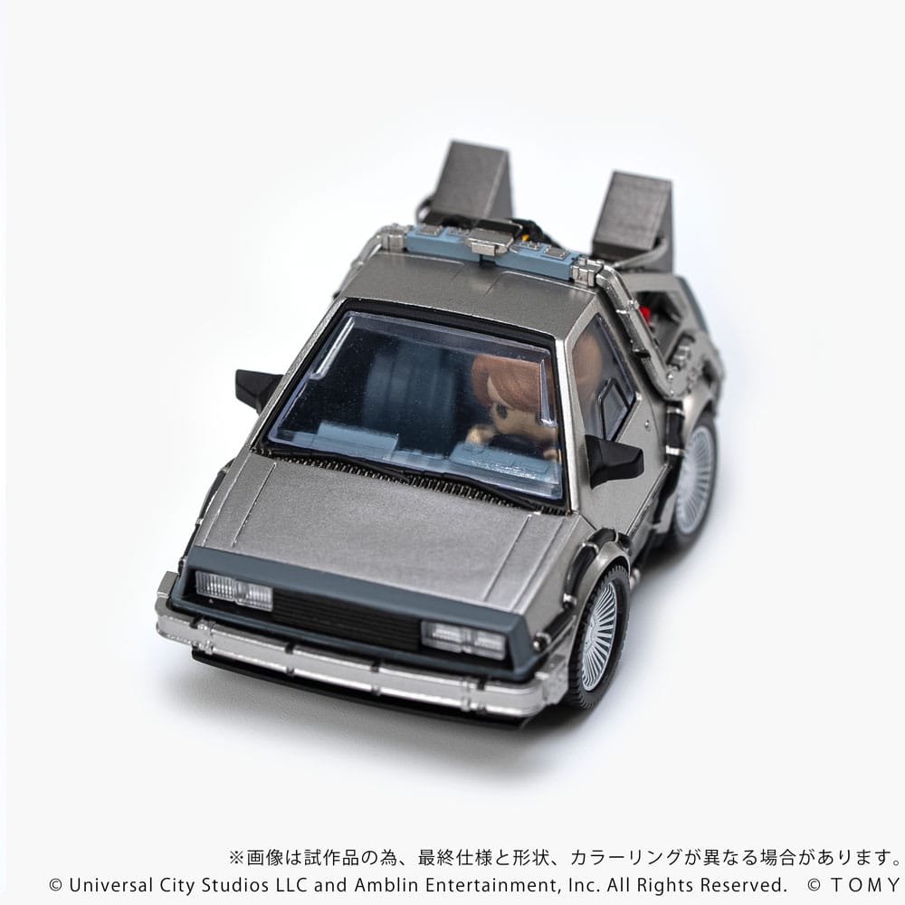 Retour vers le futur véhicule avec minifigurines Q-Village Time Machine 9 cm