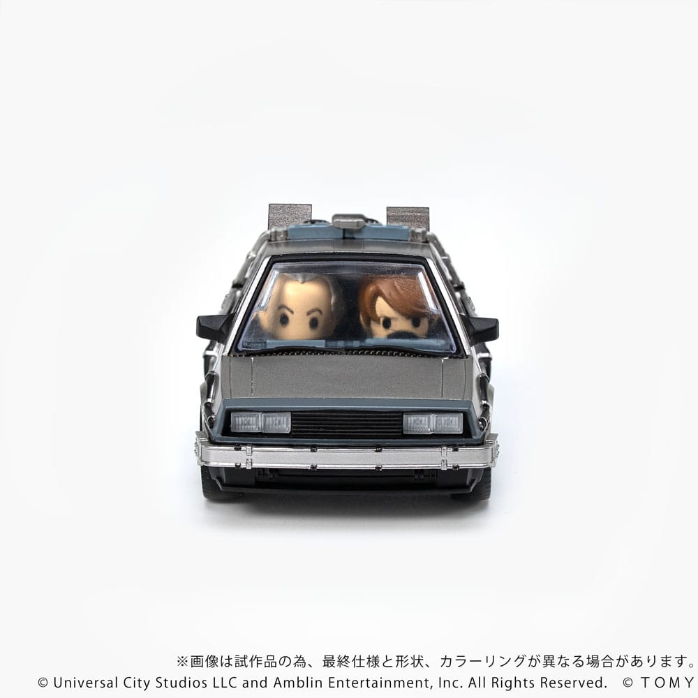 Retour vers le futur véhicule avec minifigurines Q-Village Time Machine 9 cm