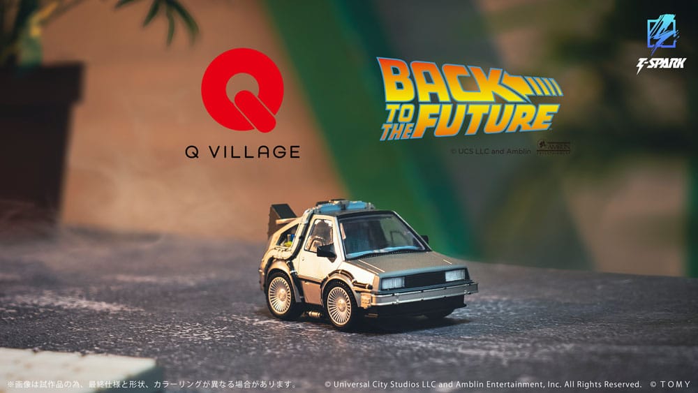 Retour vers le futur véhicule avec minifigurines Q-Village Time Machine 9 cm