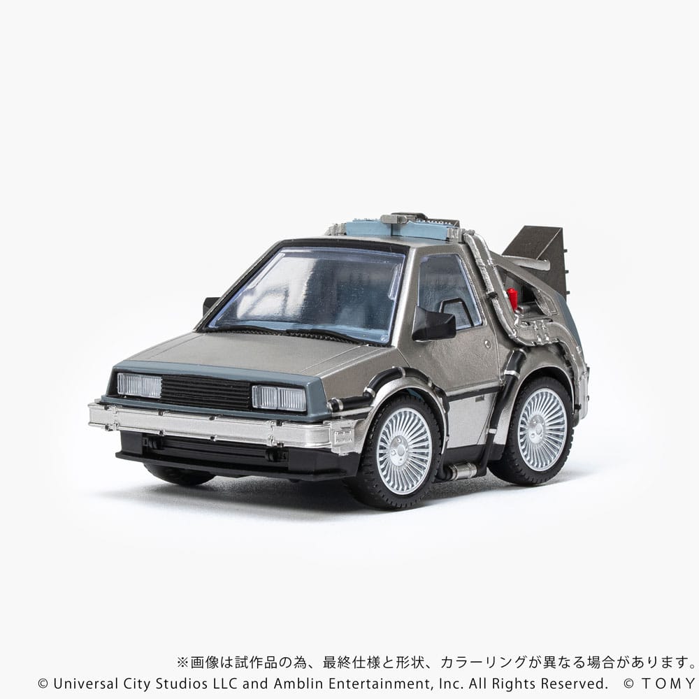 Retour vers le futur véhicule avec minifigurines Q-Village Time Machine 9 cm