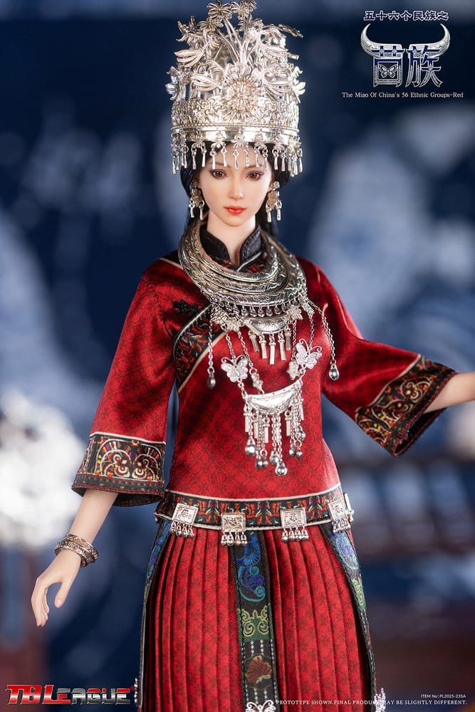 The Miao of China's 56 Ethnic Groups figurine 1/6 Red 30 cm