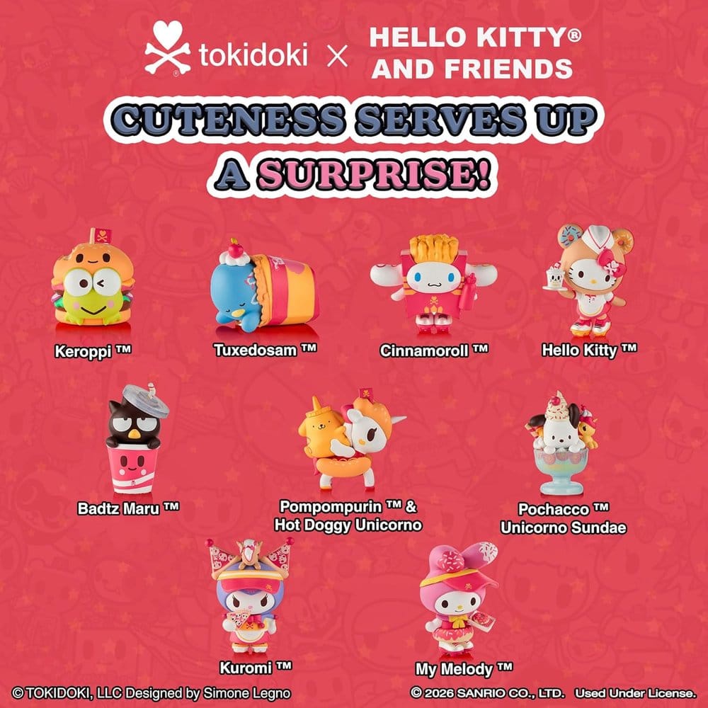 Hello Kitty & Friends assortiment figurines Blind Box Fast Food 7 cm (8)