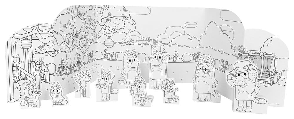 Bluey Set Monde de coloriage et de jeu