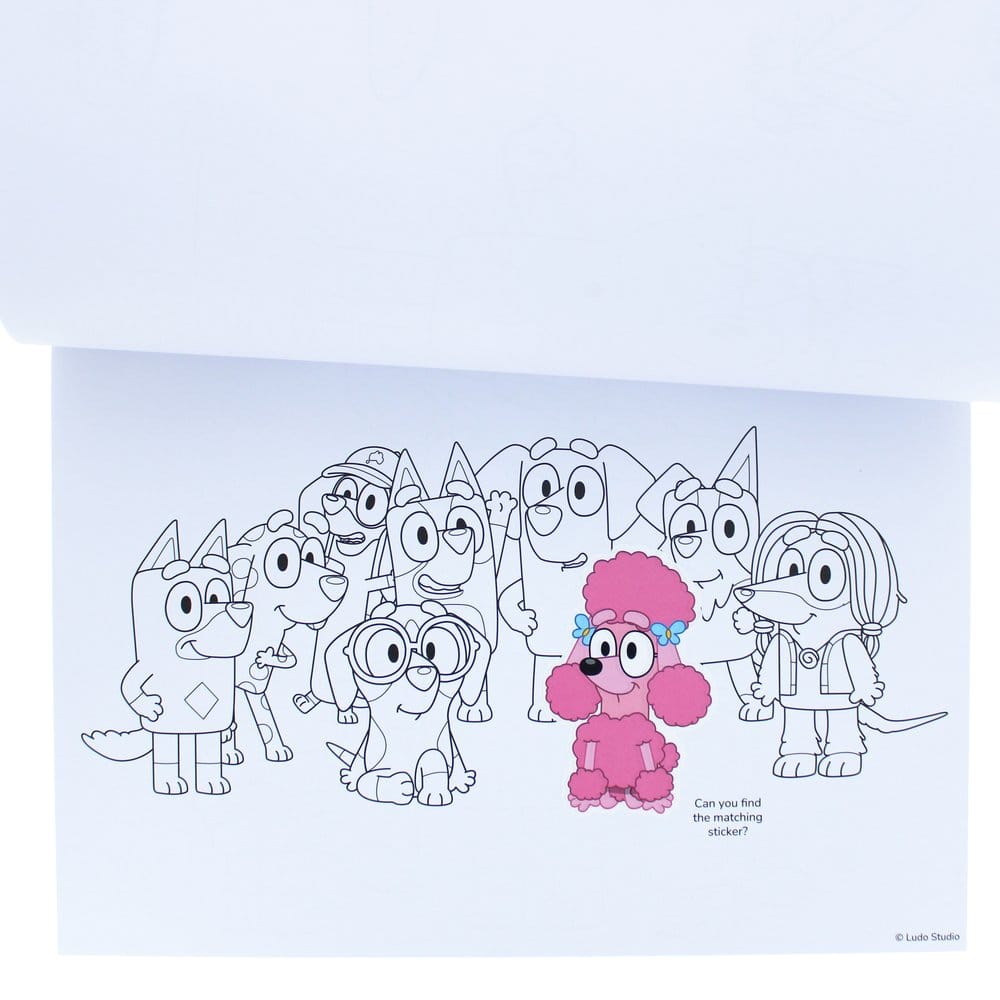 Bluey Livre de coloriage A4 & Set d'autocollants
